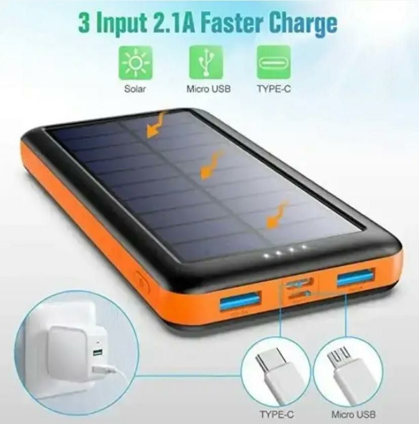 Павербанк Solar 26800 mAh,сонячна панель