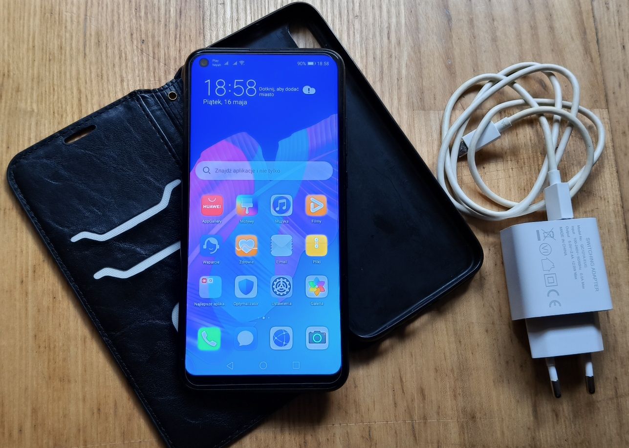 Huawei P40 Lite E Dual SIM ART-L29 4GB/64GB 6,39" szkło+etui skórzane