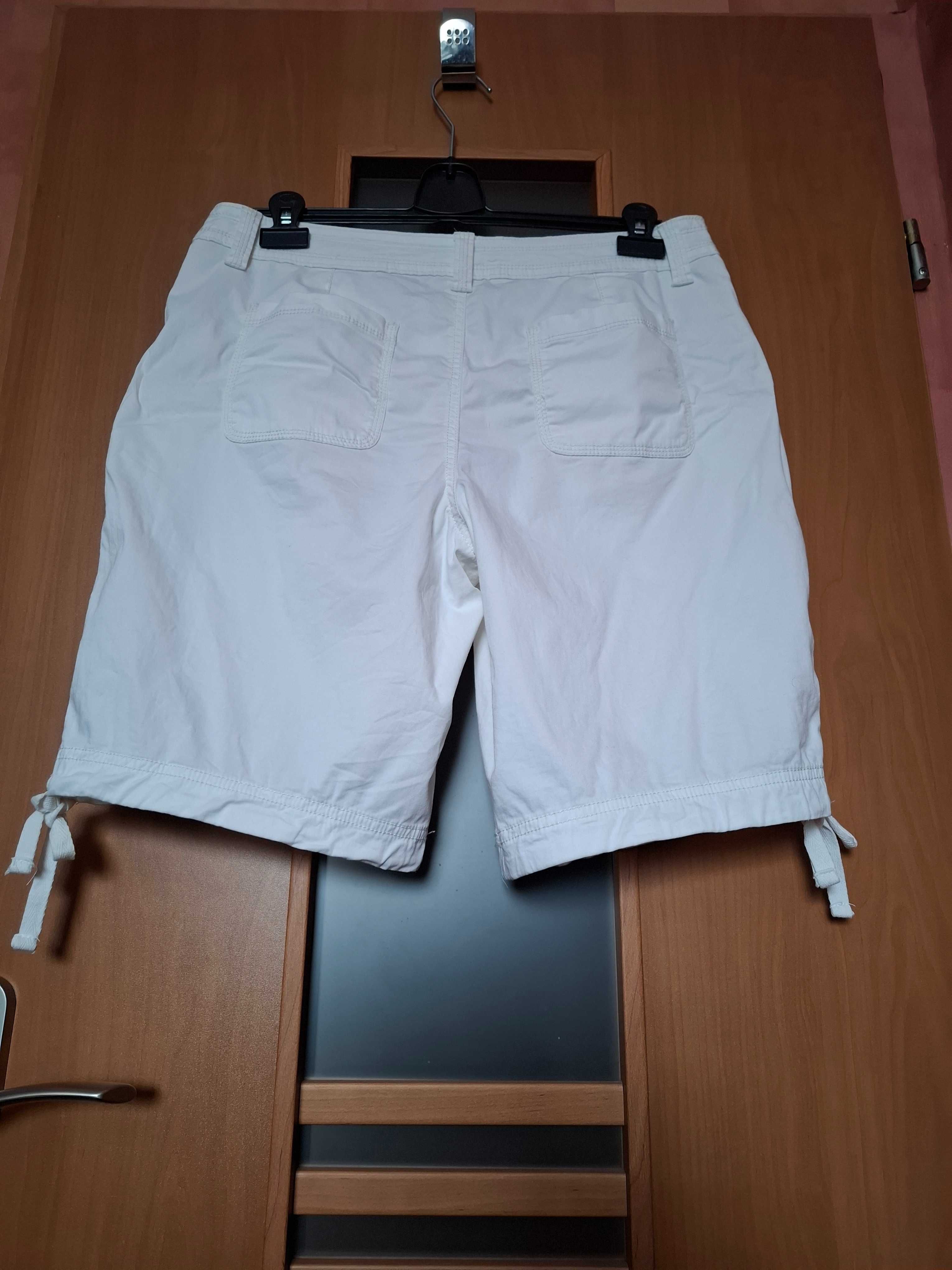 Spodenki białe szorty jak nowe z kieszeniami rozmiar 38/40