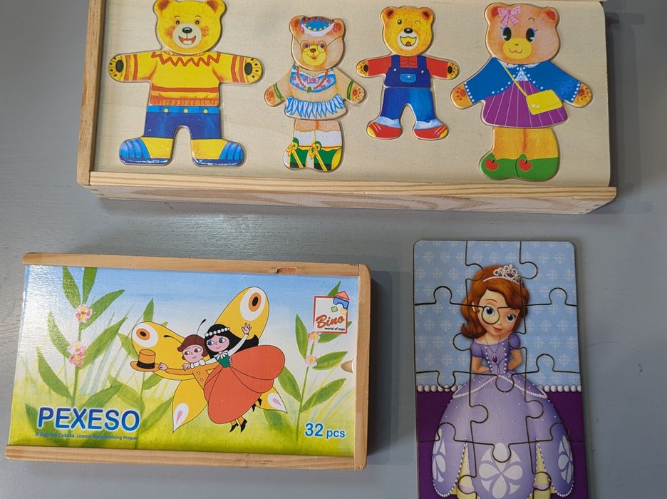 Детские деревянные игры, пазл, дитячі дерев'яні іграшки