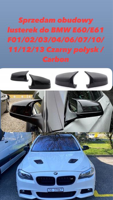 Obudowy Nakładki Lusterek Lusterka BMW Wszystkie Modele Czarny Carbon