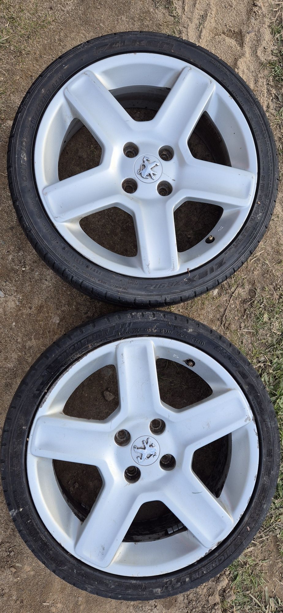 Alufelgi peugeot oryginał 17' 4x108 z oponami letnimi  205/40