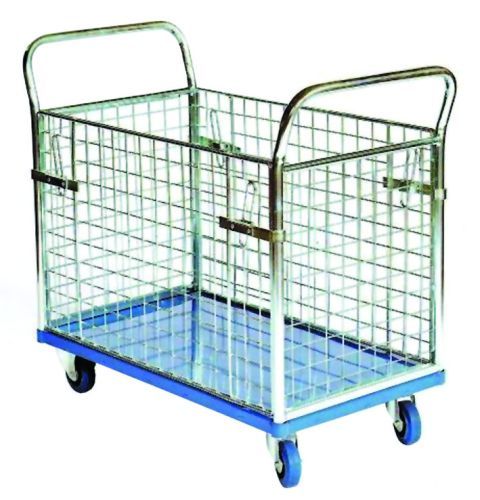 Carrinho Plataforma em Malha de rede com laterais desmontáveis. AP28