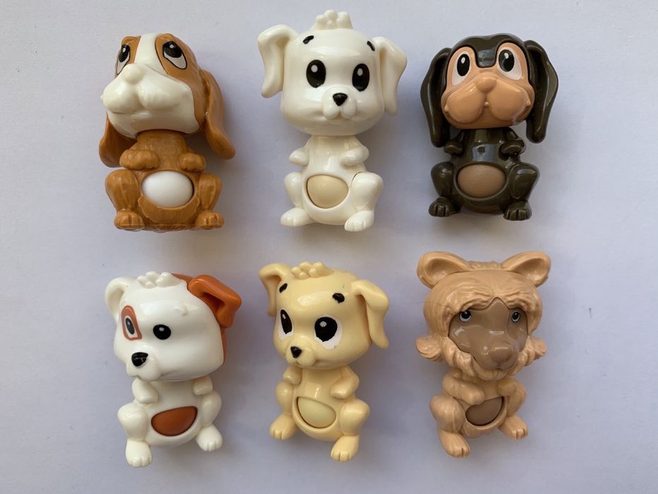 Полная серия игрушек киндер сюрприз Собачки - Погладь меня (2014)