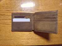 Кожаный(замш) кошелек (Mens Brown Leather Bifold Wallet)