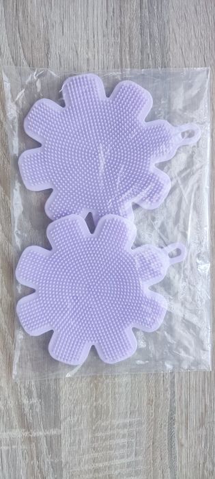 Dwa czyściki do naczyń fioletowe