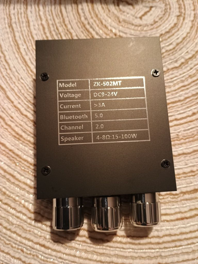 Stereo mini-wzmacniacz ZK-502MT Aux Bluetooth