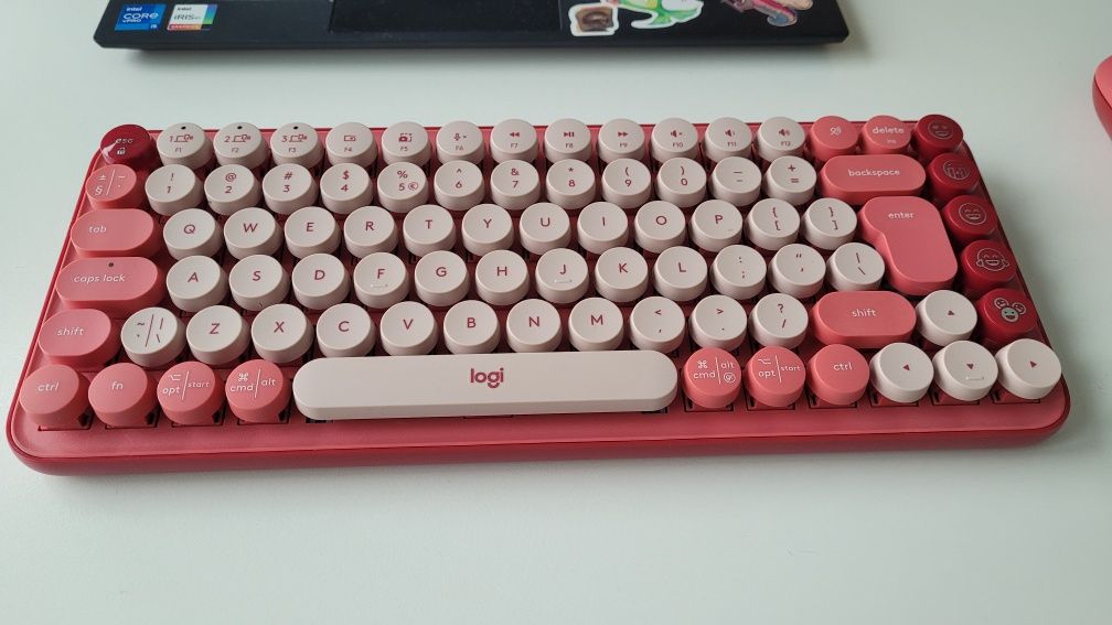 Klawiatura LOGITECH Pop Keys różowa mechaniczna bluetooth bezprzewodow
