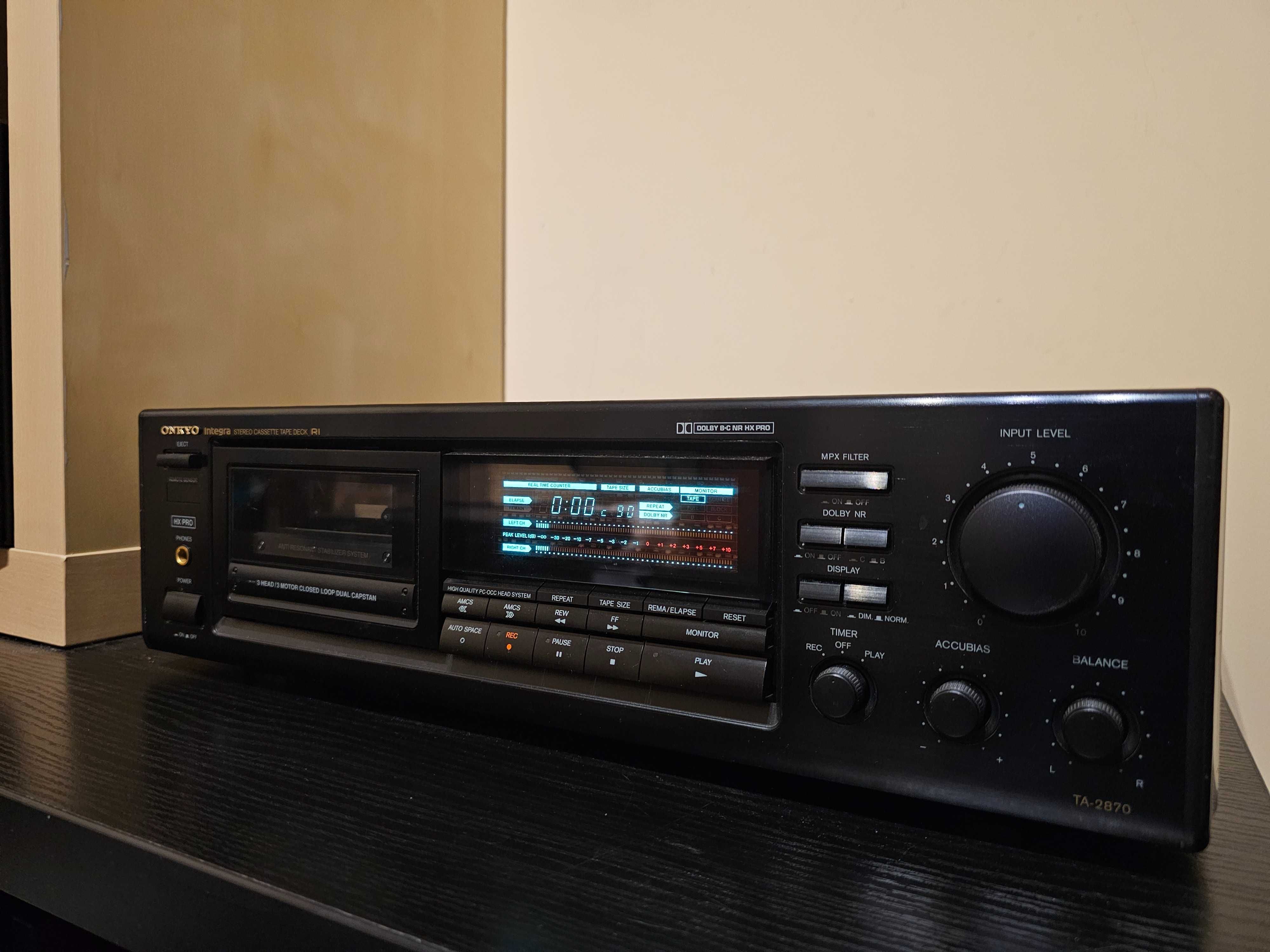 Onkyo Integra  TA-2870 3 Head top Model Nowe paski sprawny 100%