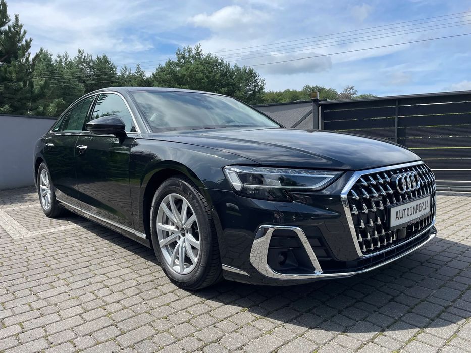 Audi A8 Panorama_Masaż_Wentylacja_GWARANCJA do 2028_Head Up_Hak_Webasto_FV 23%