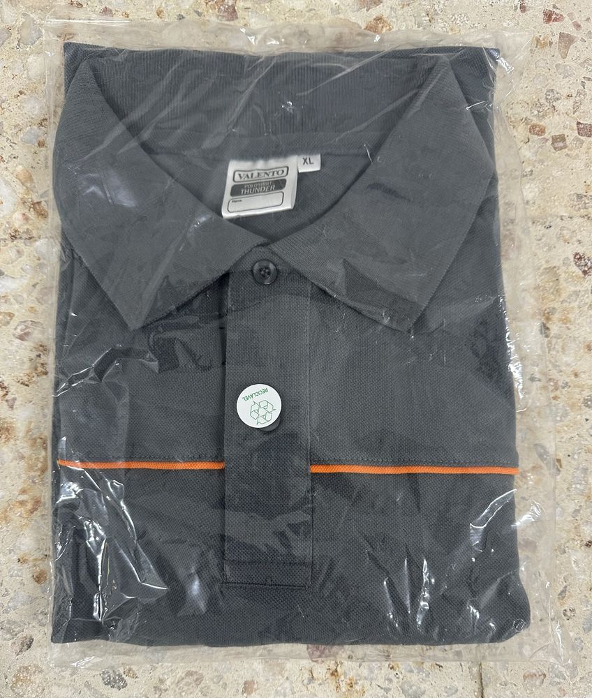 Polo de senhora cinza/laranja XL