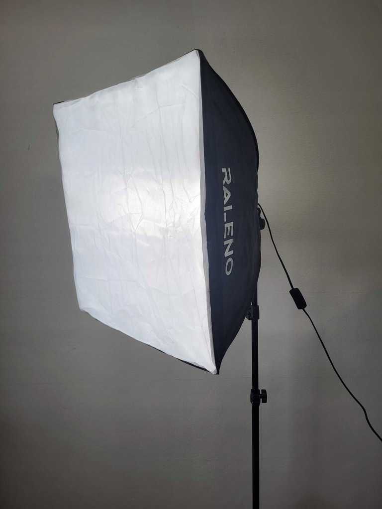 RALENO 2 x Softbox 50W LED Gotowy zestaw do Studia 50x50 cm 5500K 50W