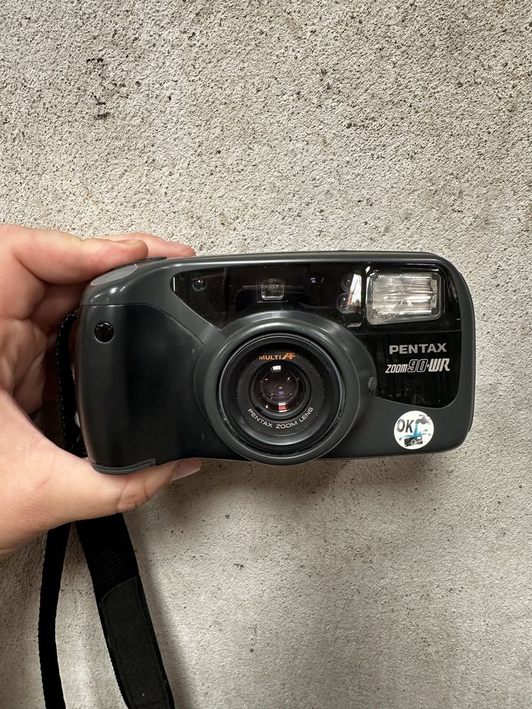 Pentax zoom 90 WR - automat dla amatorów, małpka! kompaktowy analog