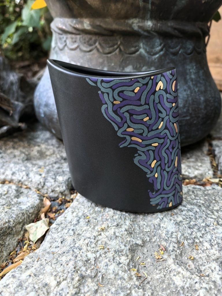 Wazon ceramiczny, Niemcy, abstrakcyjny wzór, Steuler Design UNIKAT