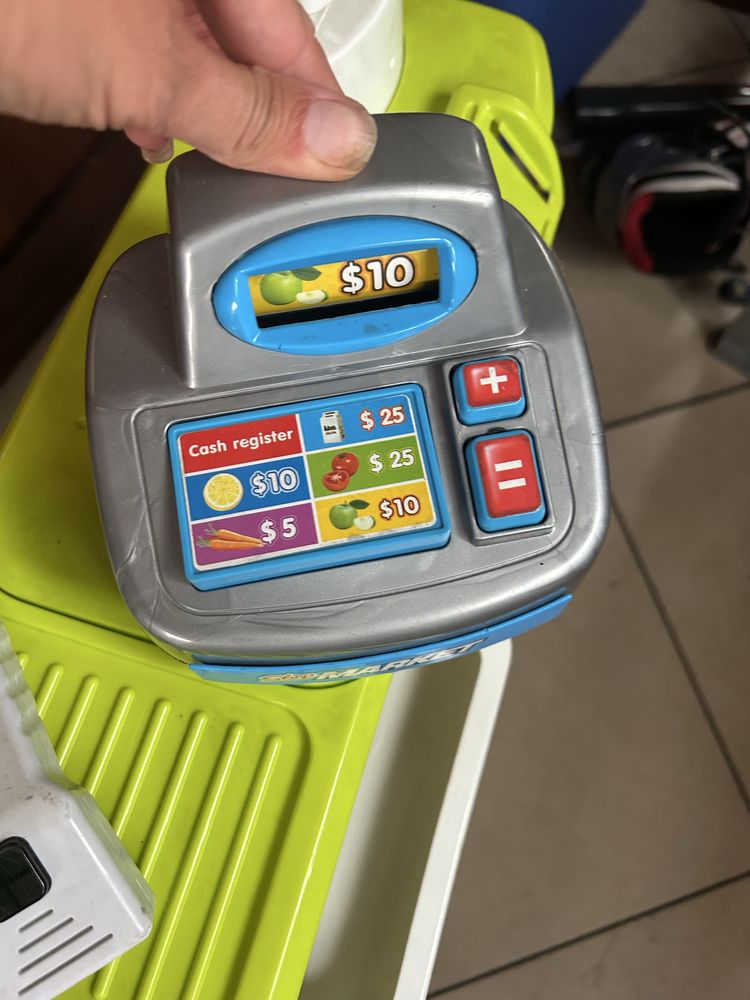 Supermarket kasa sklep lada skaner wózek