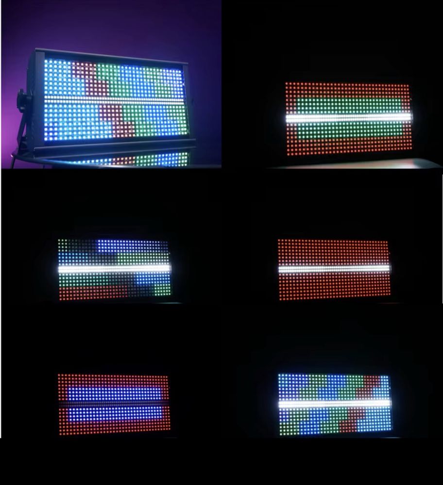 Stroboskop Led 200W RGB + White animacje dmx
