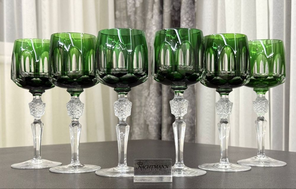 Хрустальные фужеры для вина Nachtmann серия Antika GDR Германия
