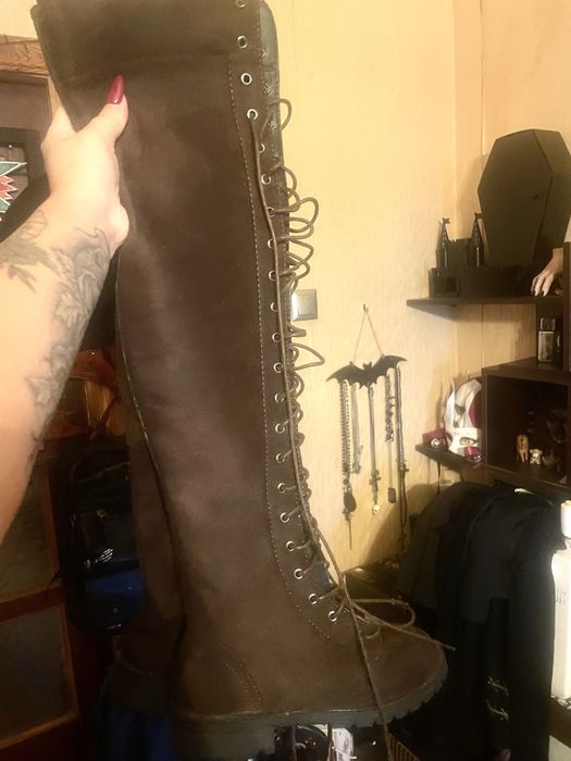 Ботфорти чоботи коричневі розмір 37-37,5