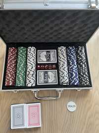 Zestaw do pokera 300 żetonów - stan IDEALNY