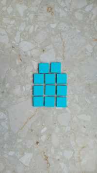 Lego 3068b płytka tile 2x2 medium azure, 11 szt