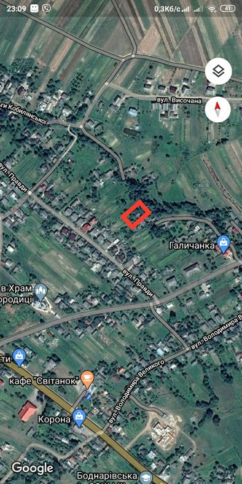 Продам ділянку в с.Боднарів Івано Франківська область калуський район