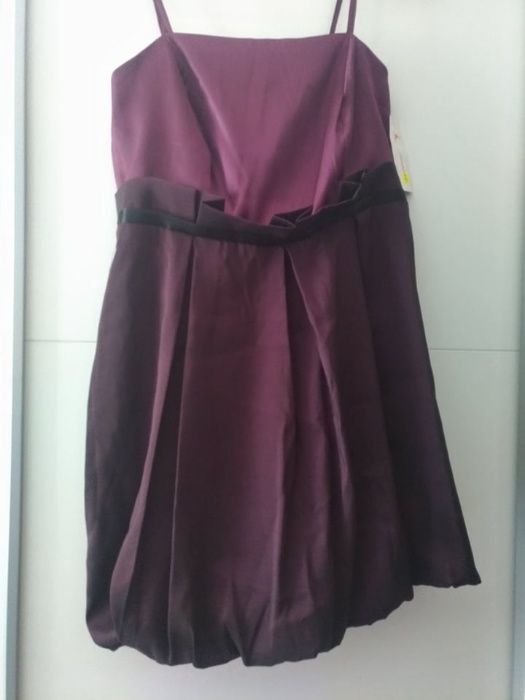 Sukienka elegancka fioletowa na wesele studniówkę rozmiar XL/42