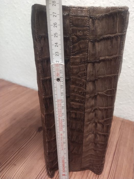 Винтажная сумка из натуральной кожи крокодила 50-60г