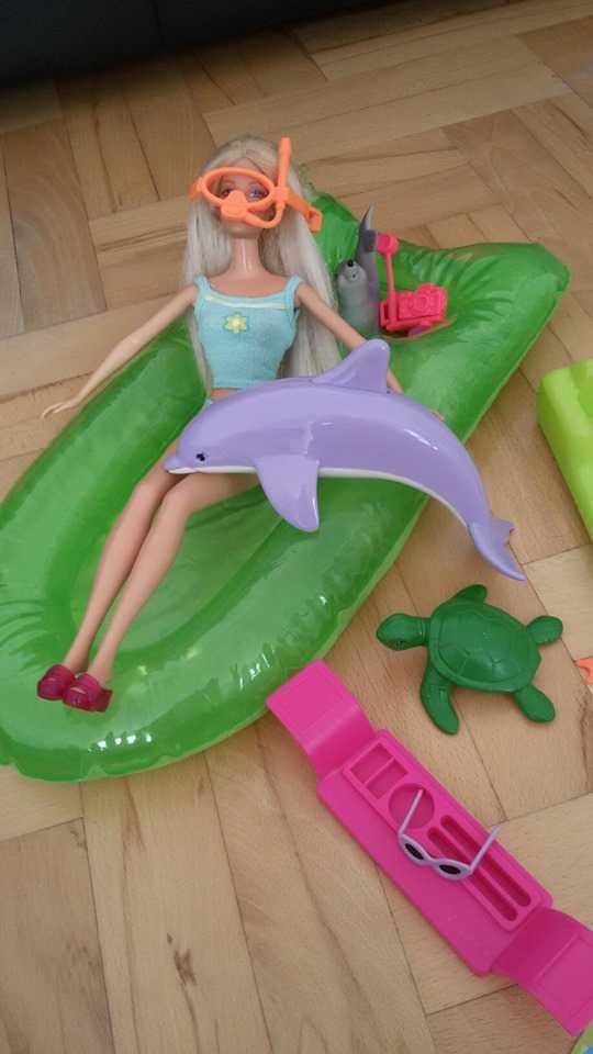 lalka Barbie Mattel zestaw ponton delfin surfcity