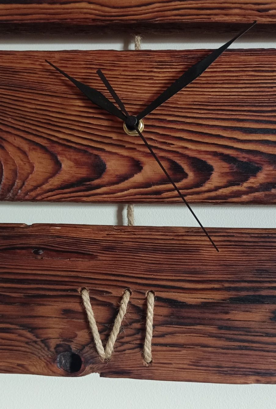 Zegar z naturalnego drewna, DIY