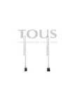 TOUS kolczyki Mini Onix 0,4cm onyks srebro 925 oryginał