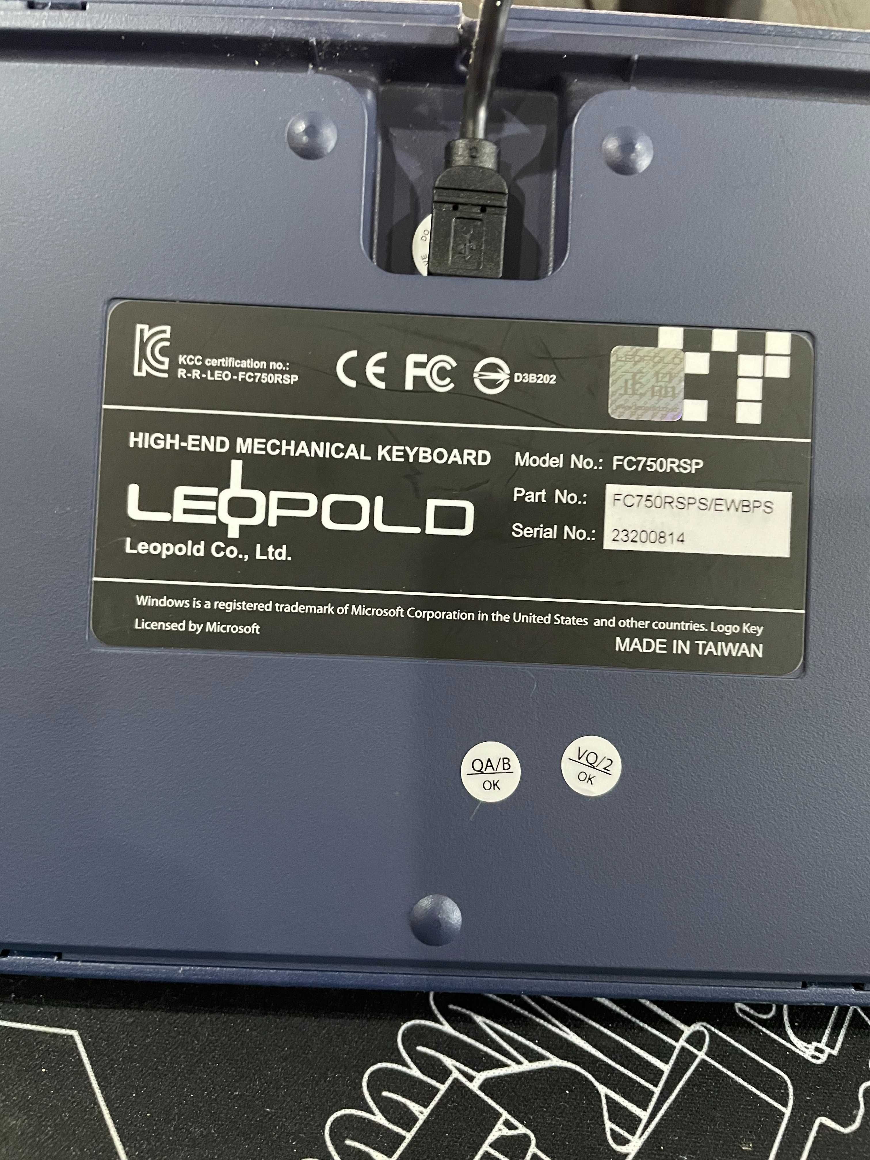 кастомная клавиатура Leopold FC750RSP / торг уместен