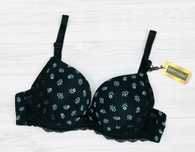 85c intimidao biustonosz delikatny push-up czarny-niebieski