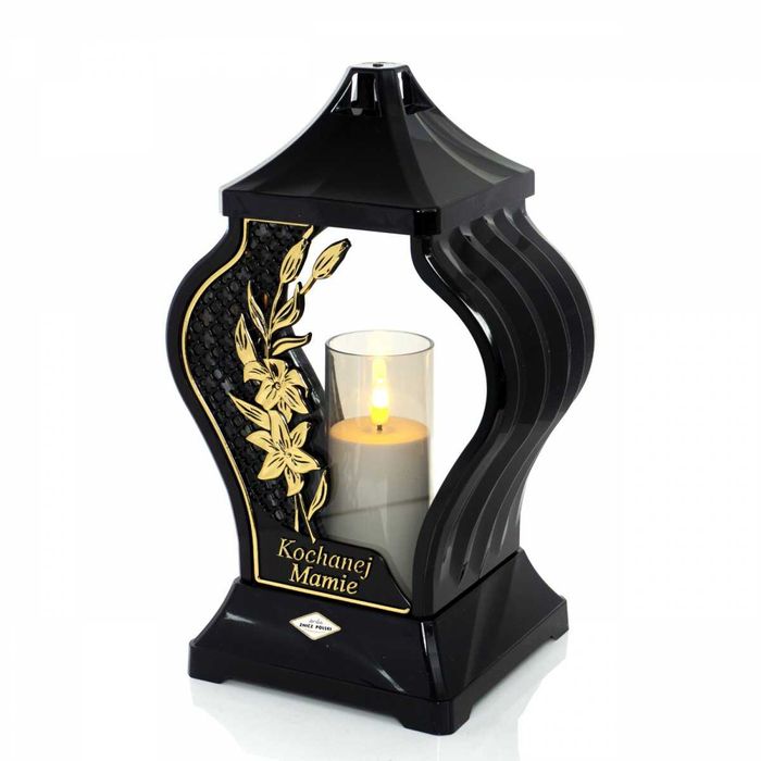 Znicz dla Kochanej Mamy – Elegancja i Pamięć w Czerni i Złocie