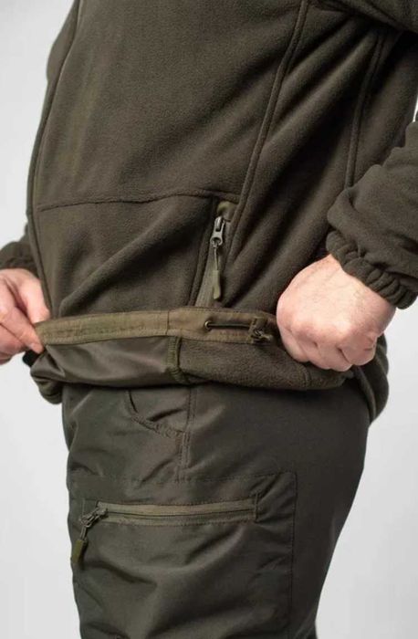 Армейская флисовая кофта с капюшоном койот военная флиска тактическая