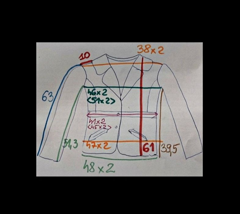 M S biust 46x2 Esprit żakiet dresowy przypinki na klapie kolnierza