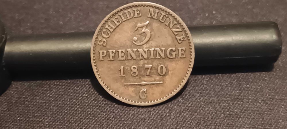 Niemcy 3 PFENNINGE 1870r. C,rzadkie