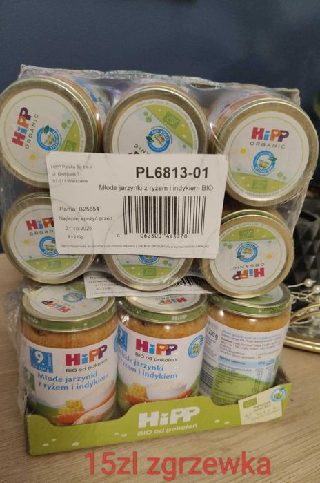 Zestaw Hipp 64szt musy, obiadki, deserki