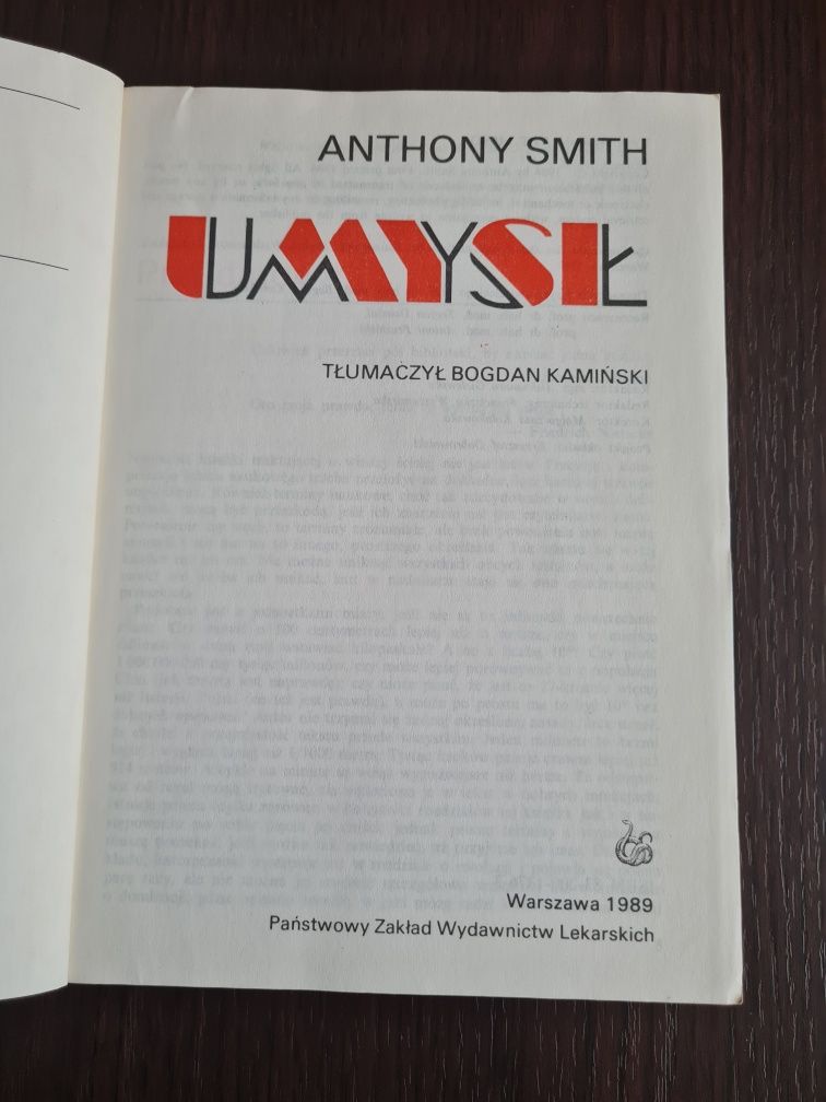 Książka Umysł, Anthony Smith