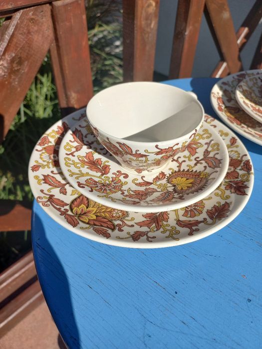 Ceramiczne filiżanki trio dla 2 osób