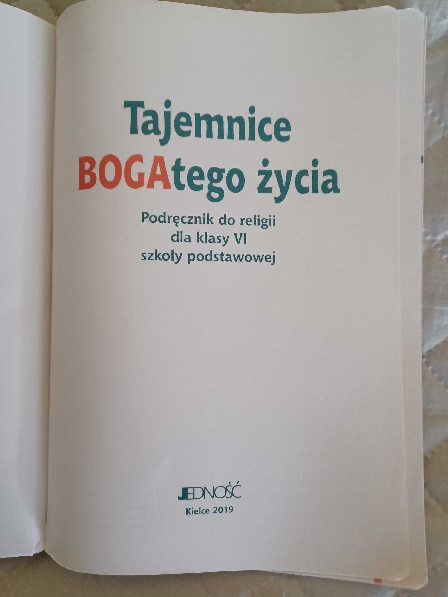 Książka do religii do 6 klasy Tajemnice BOGAtego życia Jedność