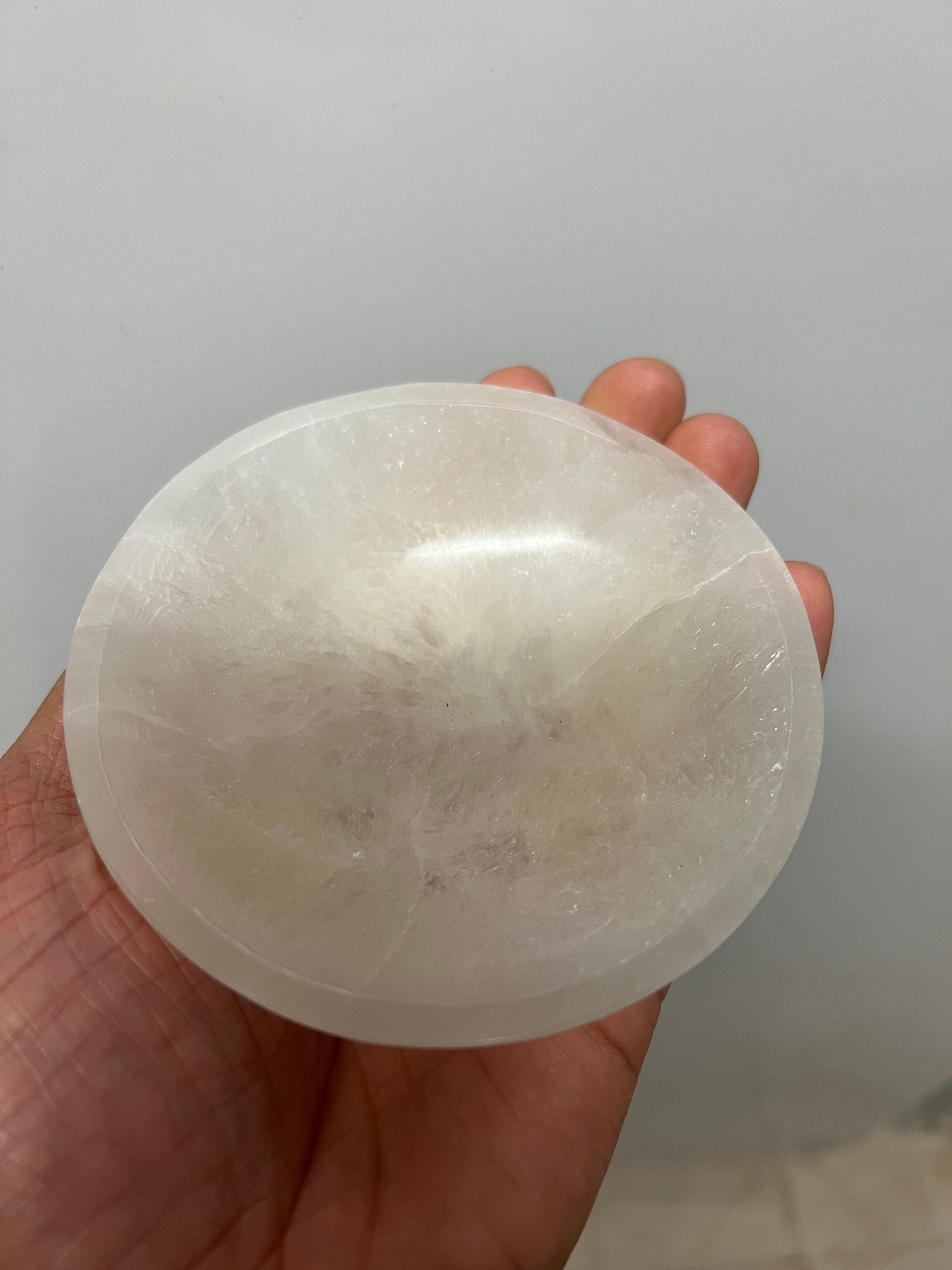 Selenite perfeito para colocar cristais em cima 10cm diametro