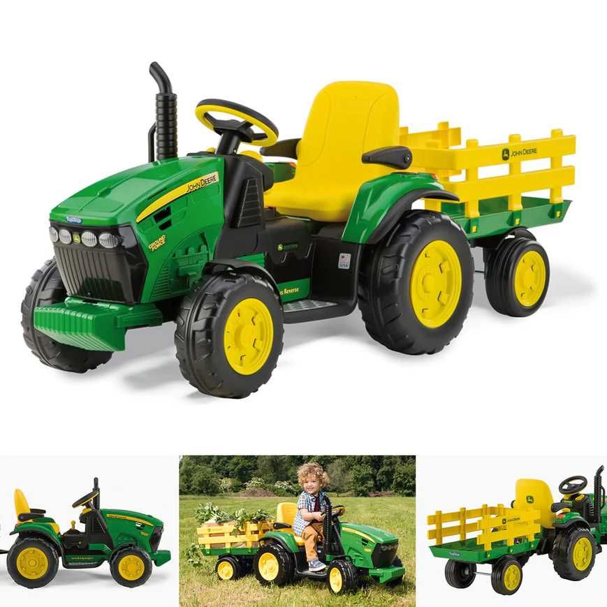 Traktorek JOHN DEERE z przyczepką na akumulator + PILOT Peg Perego