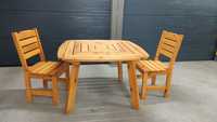 Zestaw stół ogrodowy  plus 4 krzesła lita sosna