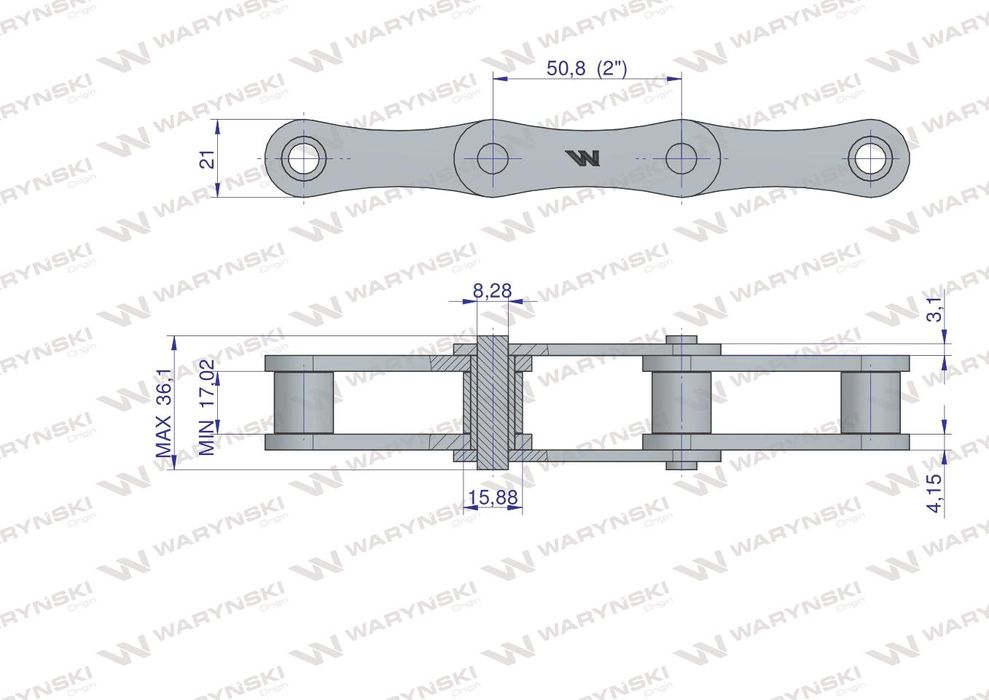 Łańcuch zestaw naprawczy 216B-3PS Waryński do prasy Krone