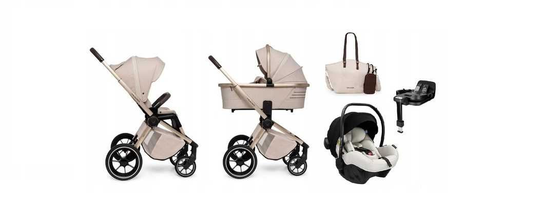 Wózek 4w1 MUUVO QUICK BOHO BROWN +Fotel Avionaut PIXEL +Baza Obrotowa