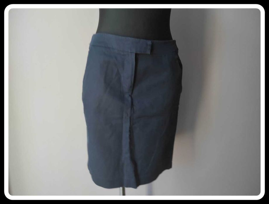 MANGO granatowa spódnica ołówkowa 38 M