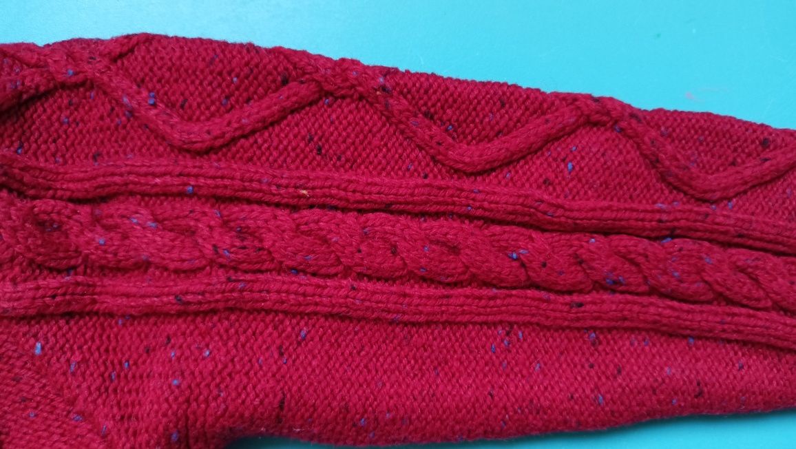 Sweter ciepły świąteczny (lub nie) czerwony Next rozm. 86 (12-18m.)