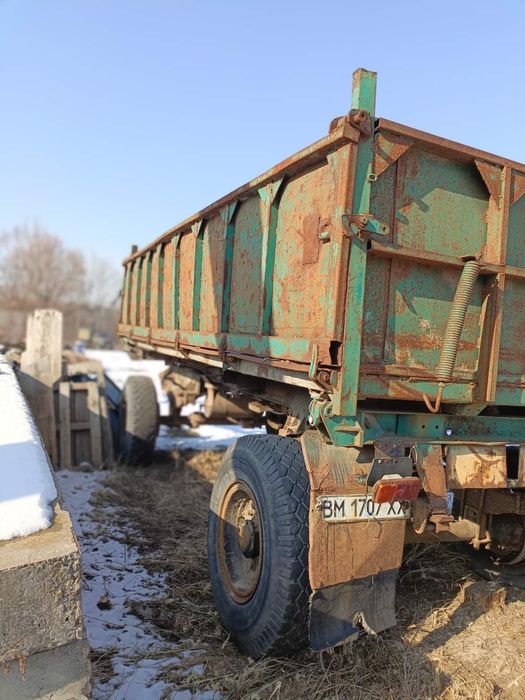 КамАЗ ( колхозник) + прицеп Урал- самосвал