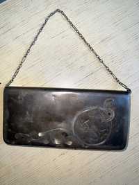 старинная серебряную сумочку антиквариат(клатч)колекционирование