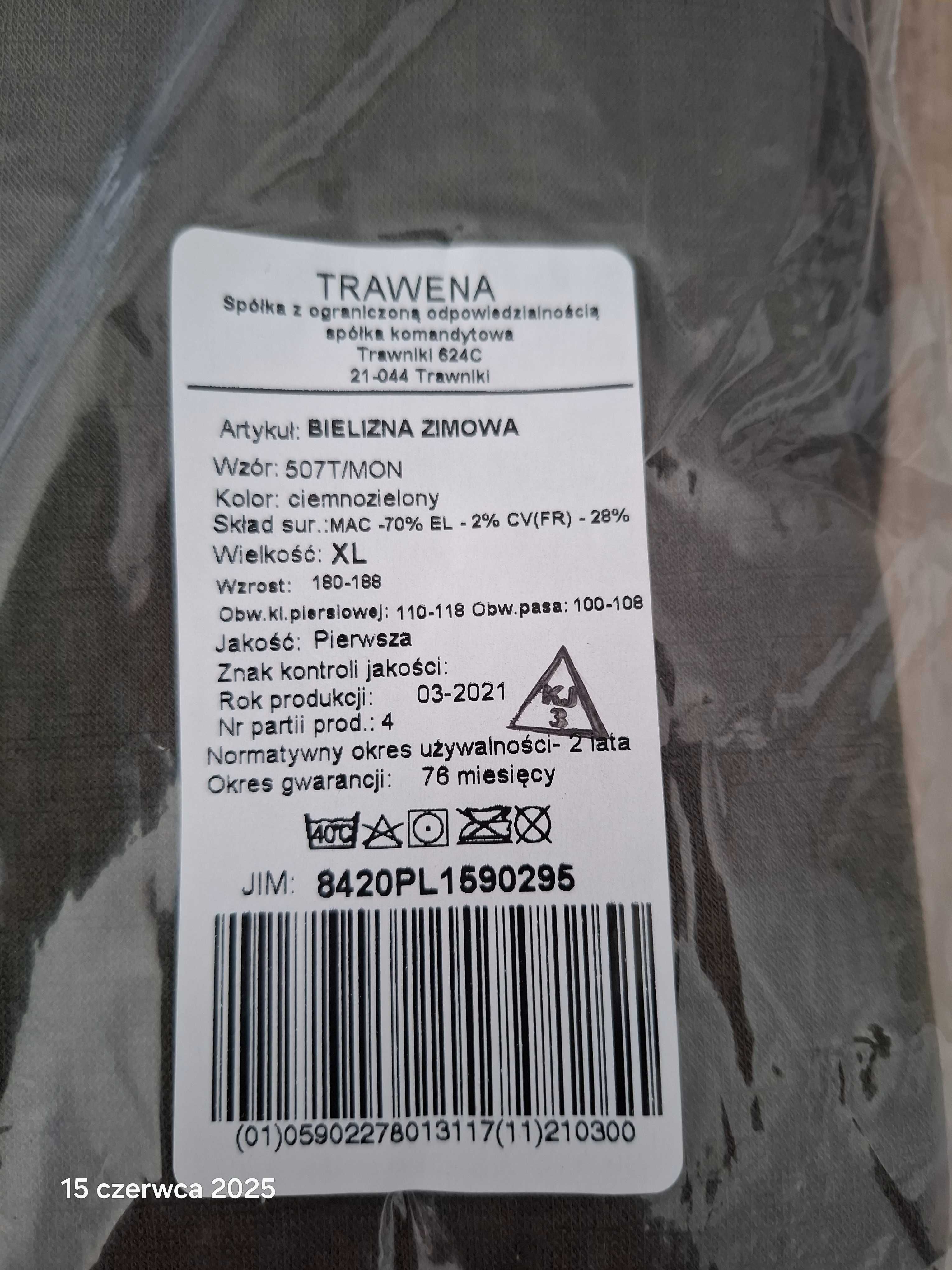 Bielizna zimowa 507T/mon
